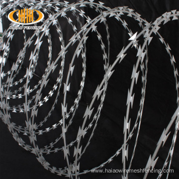 Hot dip Galvanized razor barbed wire fence